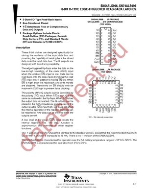 SN74ALS996-1DWE4 datasheet  